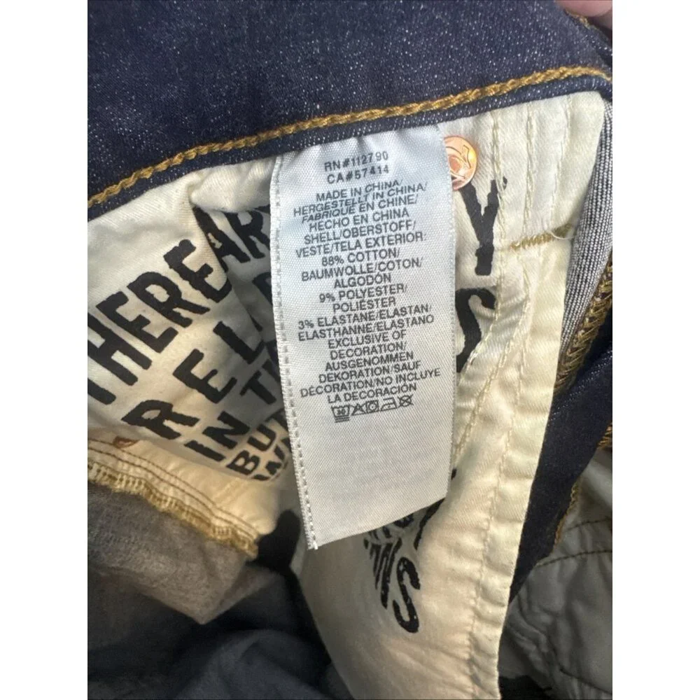 True Religion Rocco No Flap SE 31x34‎ Stretch Jeans Dark Wash